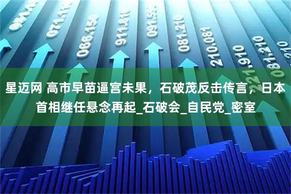 星迈网 高市早苗逼宫未果,石破茂反击传言,日本首相继任悬念再起_石破会_自民党_密室