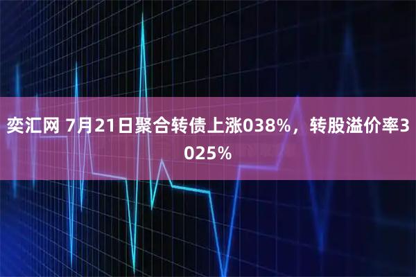 奕汇网 7月21日聚合转债上涨038%，转股溢价率3025%